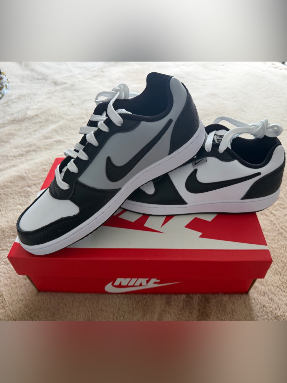 Nike Men’s Ebernon low premium wolf grey dunks NEW size 8